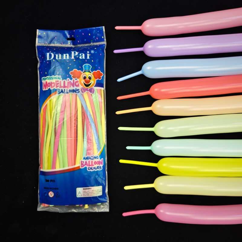 加厚260马卡龙色魔术长条气球 百变造型婚庆场地布置道具派对装饰