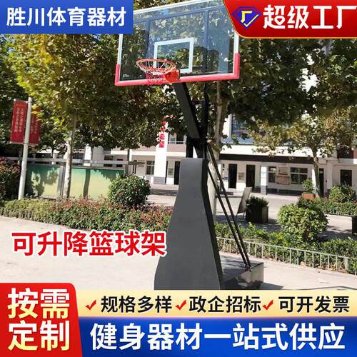 可升降篮球架室外地埋式方管篮球框室内外成人休闲娱乐箱体篮球架