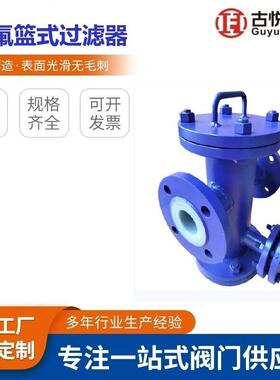 SBLF46衬氟过滤器全通径衬四氟篮式过滤器耐腐蚀