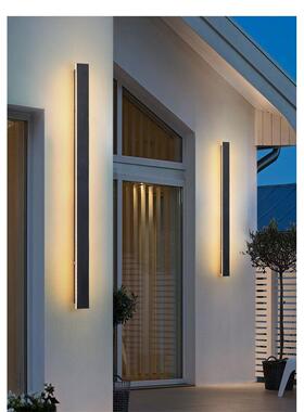 极简2019B壁灯户外太阳能水线条别墅院室外围灯墙大门防庭壁灯酒