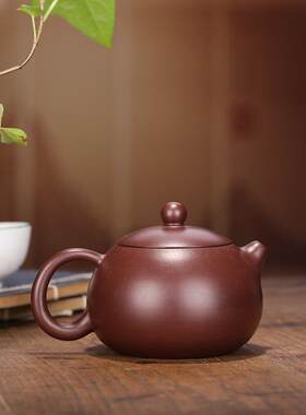 MVW原矿宜兴紫泥砂紫朱西施壶刻绘传统茶壶茶具
