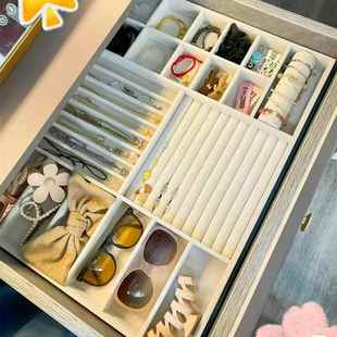 高档定制布首饰盒抽收纳项链屉指手镯饰品珠宝格衣绒帽间化妆戒台