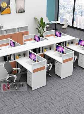 上海轩家员办公桌BRB椅组合屏风卡震位简约现代具白色员工位财职