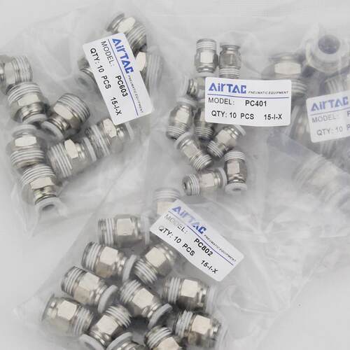 AirTAC亚德客螺纹气管接头PC4M5 PC6m5 01 PC802 PC1003 PC1204