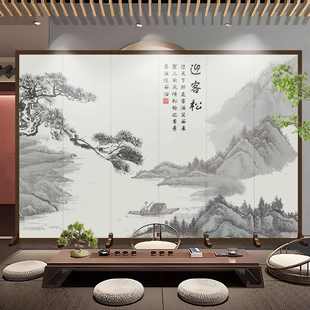 屏风入户正对门隔断客厅折叠移动玄关遮挡办公室酒店背景装饰画