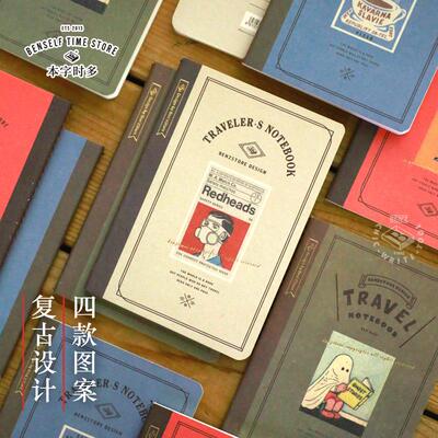 本字时多 TN手账本内芯 怀旧旅行手帐道林纸空白文艺替换内页替芯