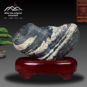 不切底泰山石敢当天然原石靠山石办公室玄关奇石保平安中式摆件