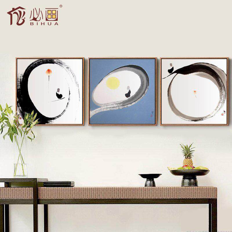 新中式抽象画客厅装饰画书房办公室壁画酒店禅意挂画工厂