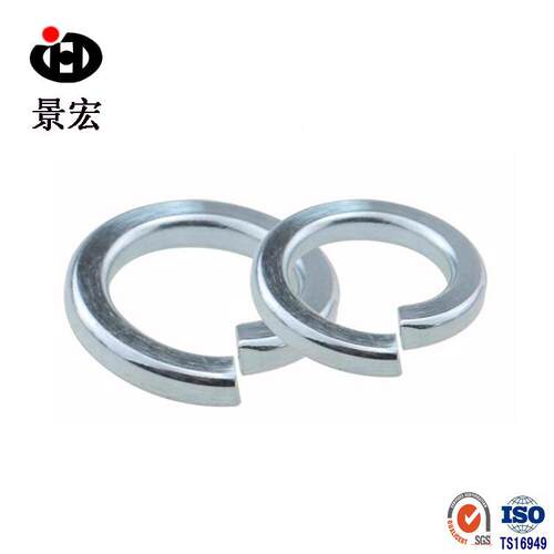 蓝白锌弹簧垫圈 GB93高强度弹垫 65Mn弹簧钢高强度弹簧垫片M4-M30