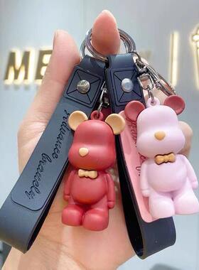 Nordic Style Bow Tie Bear Keychain Creative Cute Bear Violen