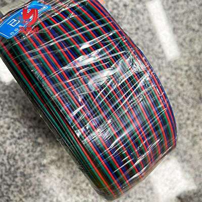 RGB灯带延长线4pin黑绿红蓝并线1007 20AWG加粗线芯彩色排线纯铜