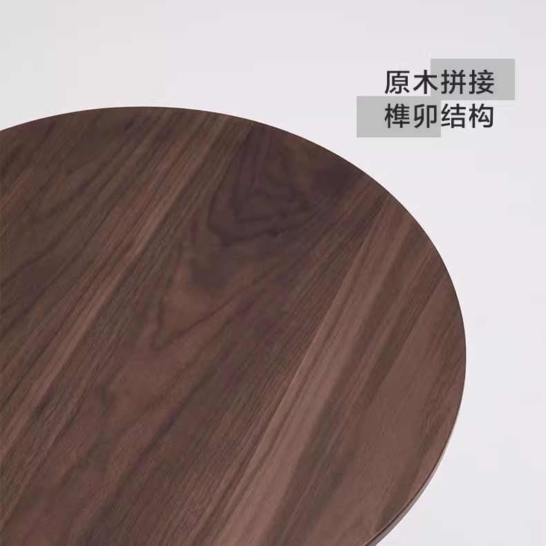 北欧圆形实木边几几何设计师角几黑色简约茶几沙发边桌卧室床头桌