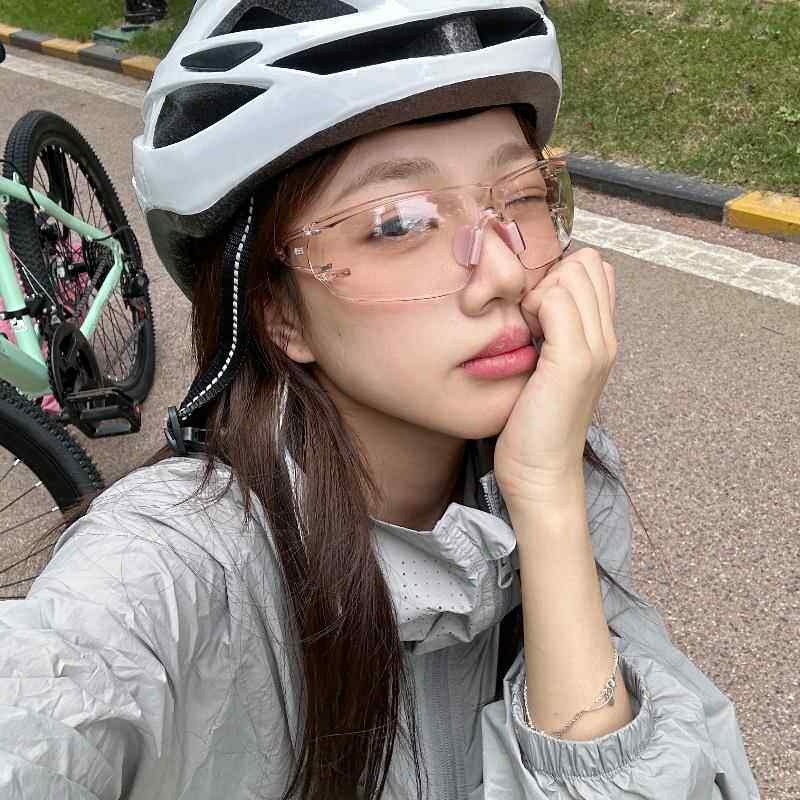 夜骑行户外运动护目镜防风沙雾自行车灰尘男女少女粉高品质眼镜潮