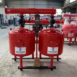 全农田水井水河过滤器 多种介质过备滤设钢制自动砂3寸石过滤器