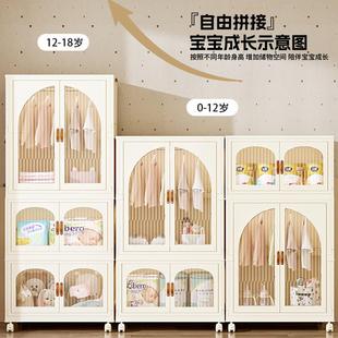 折叠塑料衣柜家用耐用儿童储物柜现代简约卧室衣橱收纳柜 免安装