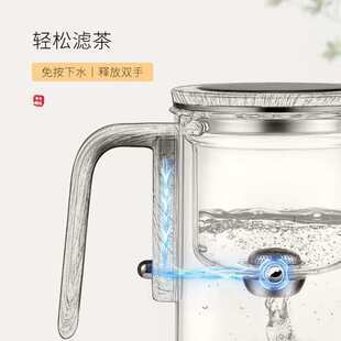 无杆磁吸飘逸杯玻璃内胆泡茶壶茶水分离一键过滤家用茶具现货批发