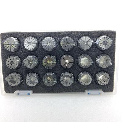 1 ER筒夹套装胶盒套装筒夹LRT er弹性夹头 ER32筒夹套装18PCS