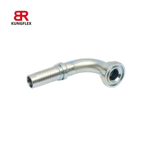 KUNGFLEX 87692-08-08 90°SAE法兰 不锈钢扣压接头 6000PSI