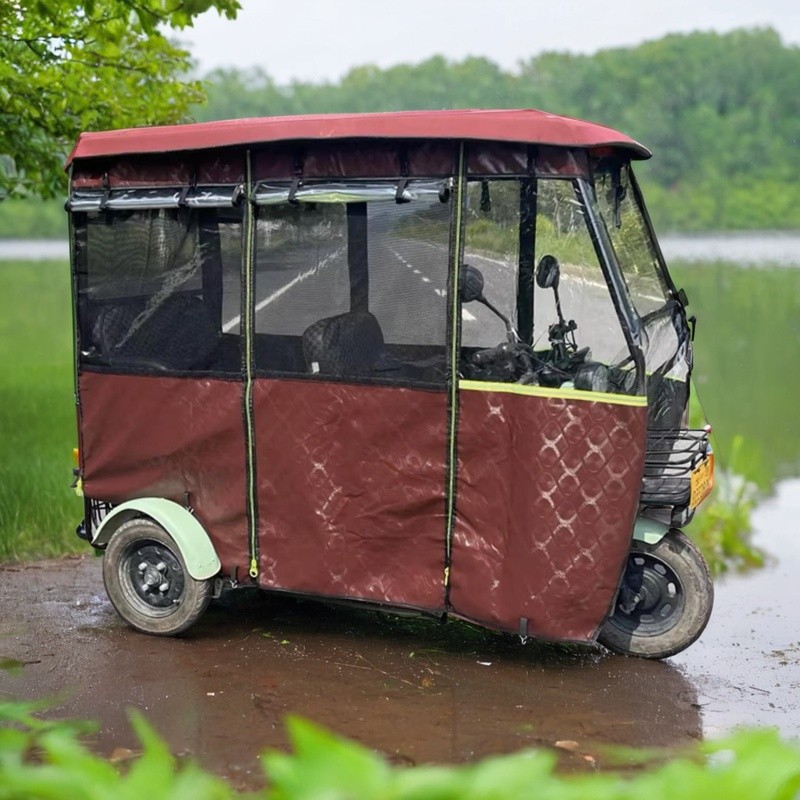 电三轮遮雨棚配件车棚电动车雨帘三轮车接送孩子带雨棚全封闭新款