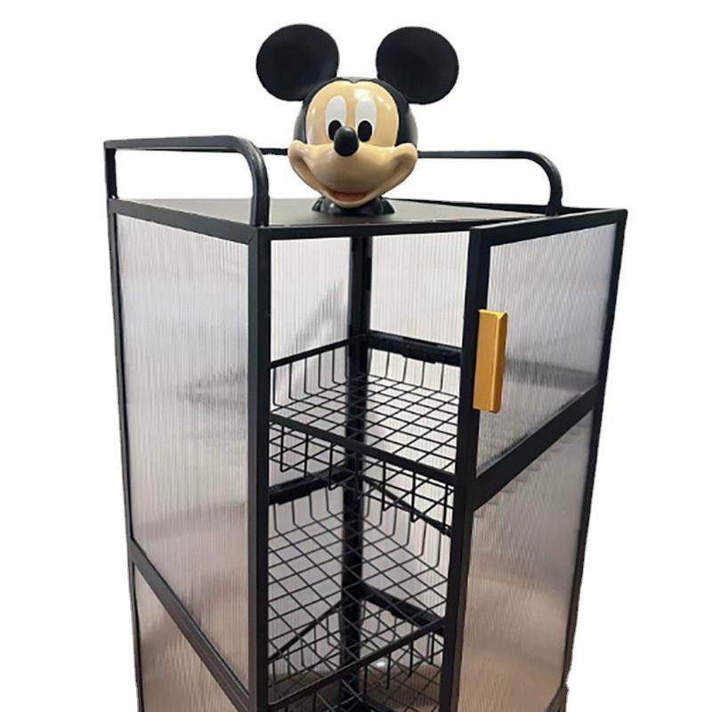 落地多层带门旋转储物柜零食蔬菜篮子置物架厨房放锅具收纳架推车,收纳整理,整理架/置物架/收纳架,淘宝优惠券,粉丝福利购,淘宝优惠卷