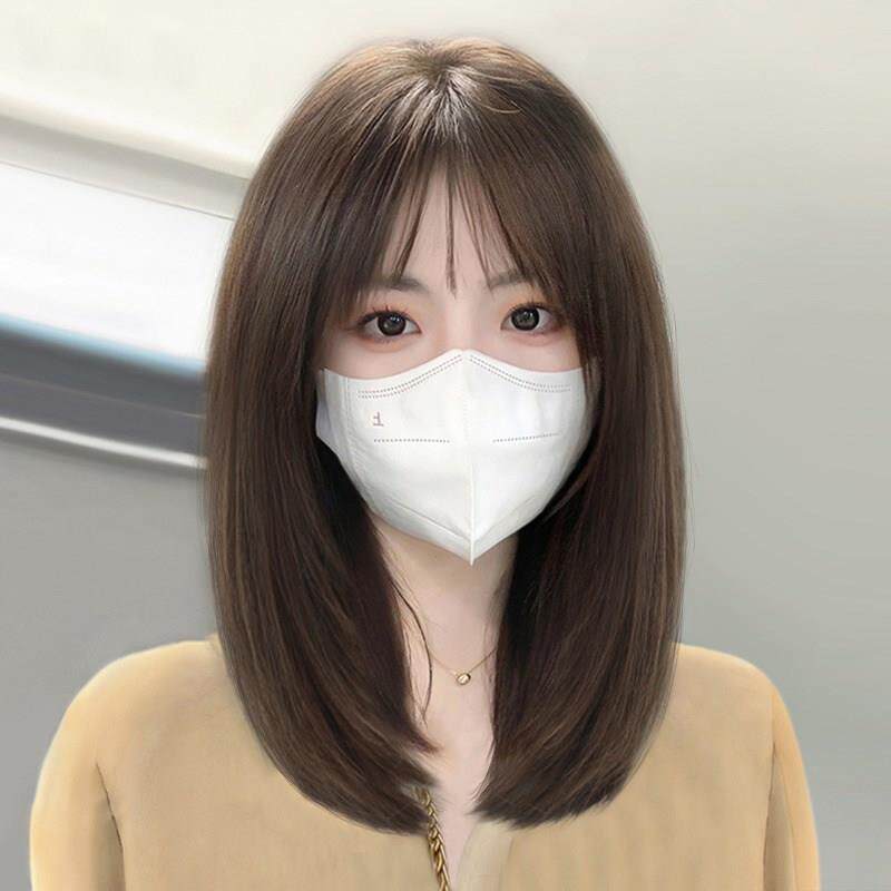 假发女中长发全头套自然齐肩锁骨发彷全真人发短发整顶假发套