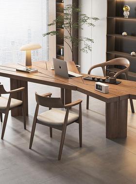 实木书桌作现代简约客DLF新厅设计师电脑桌书台房办公桌家用工异