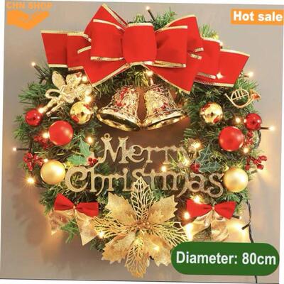Christmas door decoration LED light wreath Christmas tree