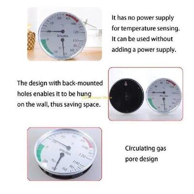 Temperature Humidity Measurement Meter for Steam Room Sauna