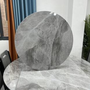 岩板圆桌餐桌转盘家用餐桌圆桌面家用旋转底座大理石圆盘桌子转盘