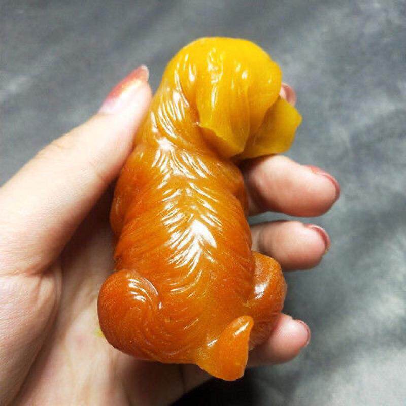 厂家黄龙玉旺财手工雕刻手把小摆件精品车载家居直销