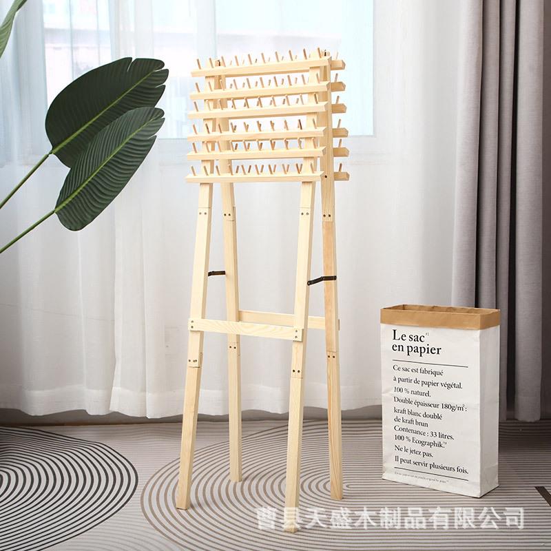 编织发架木制发架美发师发片分离器多用途线轴架木质针线架