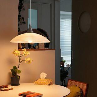 奶油餐厅吊灯意式 玻璃碟艺术灯小697 约现代商用餐厅网飞红日简式