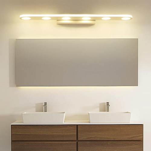 镜前灯生间led免打孔浴室梳妆代台化妆灯卫厕所水EJF现简约防壁灯