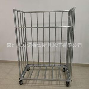 友记厨具不锈钢护栏不锈钢笼车物流台车不锈钢折叠笼车载货台车