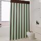 日系复古风条纹浴室浴帘防水防霉速干免打孔淋浴房干湿分离隔断帘