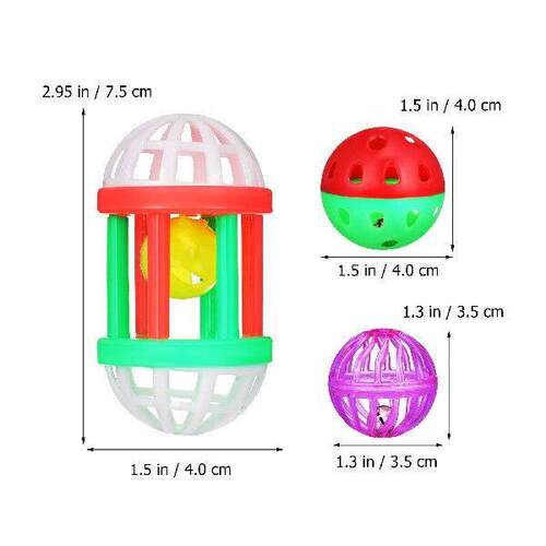 12 Pcs Bird Toy Ball Flexible Toys Cage Balls Grinding Beak