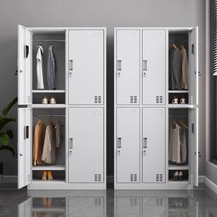 更衣柜员工柜铁皮碗柜健身房储物存包鞋 柜换衣柜职员钢制宿舍衣柜