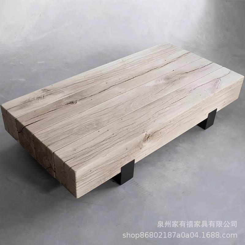 复古实木茶几家用客厅组合茶桌原生态木头桌子设计师创意民宿茶几
