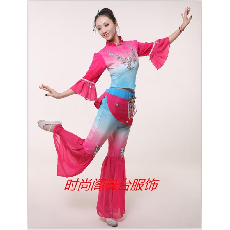 正品装古典舞蹈演出服女表2020新款成人扇子舞族民秧歌服演服伞舞