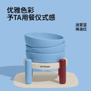 保护颈椎猫食盆猫用犬用 未卡迷雾梅洛宠物陶瓷碗垫猫碗狗碗套装