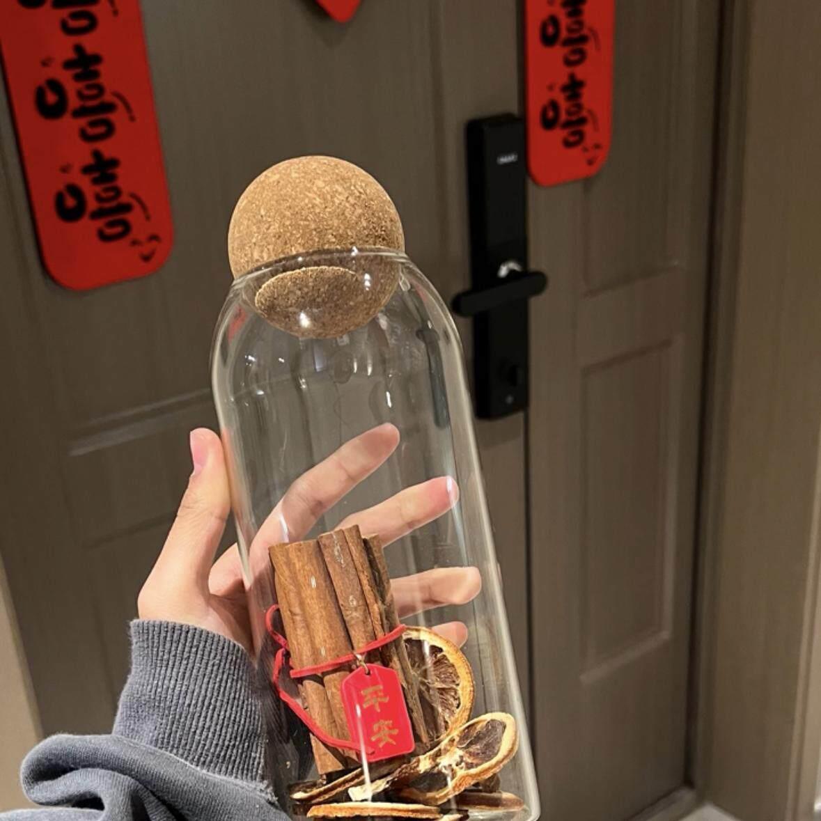肉桂生财玻璃瓶子肉桂招财装饰品摆设创意客厅玄关卧室聚财摆件