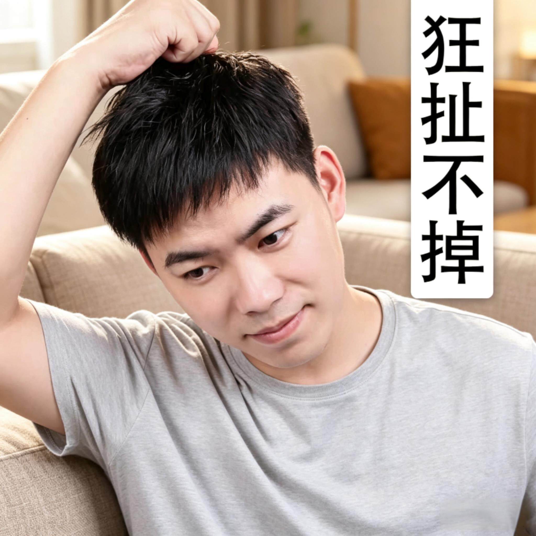 男士补发片假发套头顶补发前额秃顶补发垫接发翻盖假发真发男发块