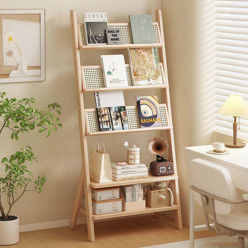 书架木TOA置书物架落地实客厅靠墙书报架子复古卧室多层柜展示柜