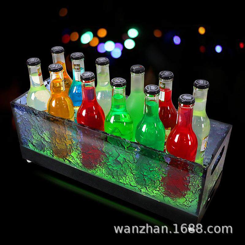 发光冰桶酒吧高颜值led亚克力啤酒框酒桶ktv冰封网红大香槟桶商用