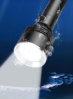 X强HP0光潜黄水手电筒磁控开D617关光LED铝合金潜水7出海手电筒