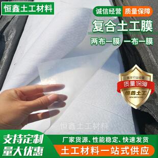 防渗土工布500g景观湖防渗膜养殖两布一膜尾矿库沼气池复合土工膜