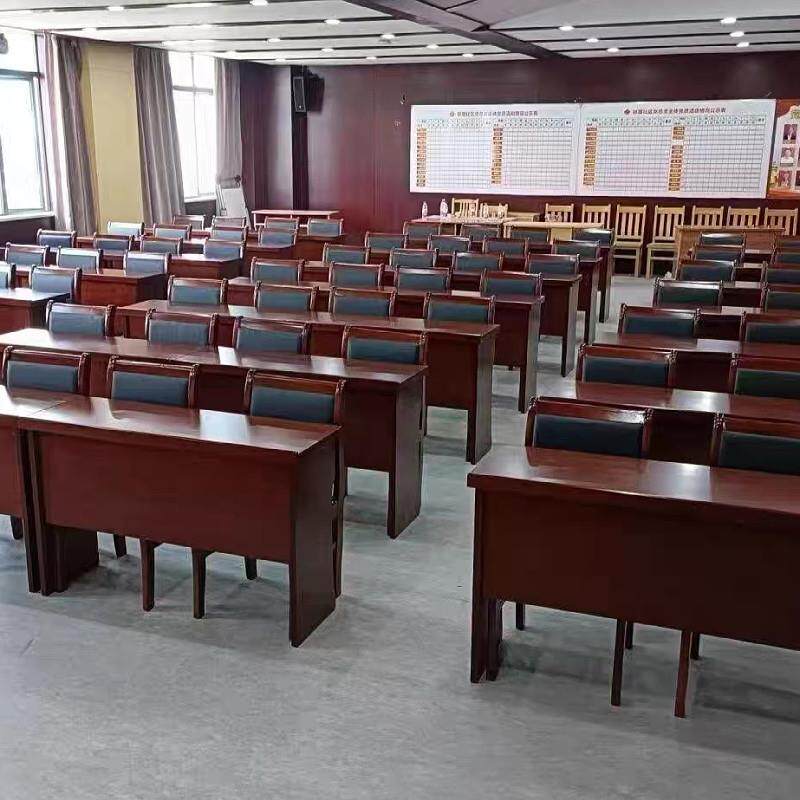 会议桌培训桌长桌实木小型条形桌学校礼堂桌椅会议室会议桌椅组合