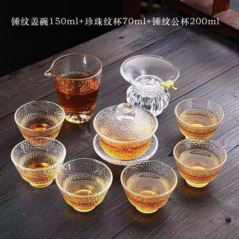 6祇装透明耐热带把玻璃小茶杯子家用喝茶 加厚功夫茶具花茶品茗杯,餐饮具,茶杯,淘宝优惠券,粉丝福利购,淘宝优惠卷