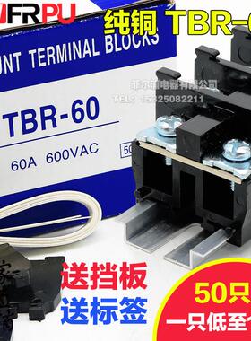 菲尔浦 加厚铜件 TBR-60导轨组合式接线 线端子台TBR60A 10MM 不
