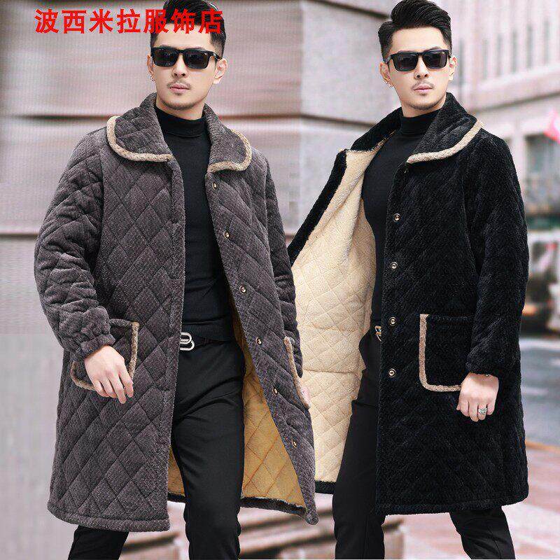 罩男士长版加绒加厚棉衣棉袄衣外套新工棉作服冬中季大尺码四川JL